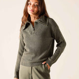 Women's Soft Scuba Quarter Zip Sweatshirt Travel Set