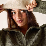 Women's Soft Scuba Quarter Zip Sweatshirt Travel Set