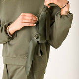 Women's Soft Scuba Bow Sweatshirt Travel Set