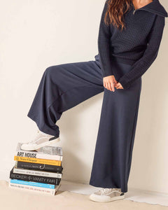 Women's Soft Scuba Wide Leg Pant Travel Set
