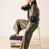 Women's Soft Scuba Zip Up Sweatshirt Travel Set