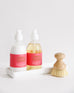 cabana flower hand soap and lotion set with brush