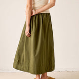 Hazel maxi skirt in a flowing wide silhouette.
