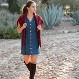 Women's Mini Button Down Denim Dress