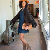 Women's Dark Brown Leather Western Wrap