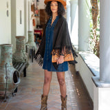 Women's Dark Brown Leather Western Wrap