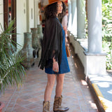 Women's Dark Brown Leather Western Wrap