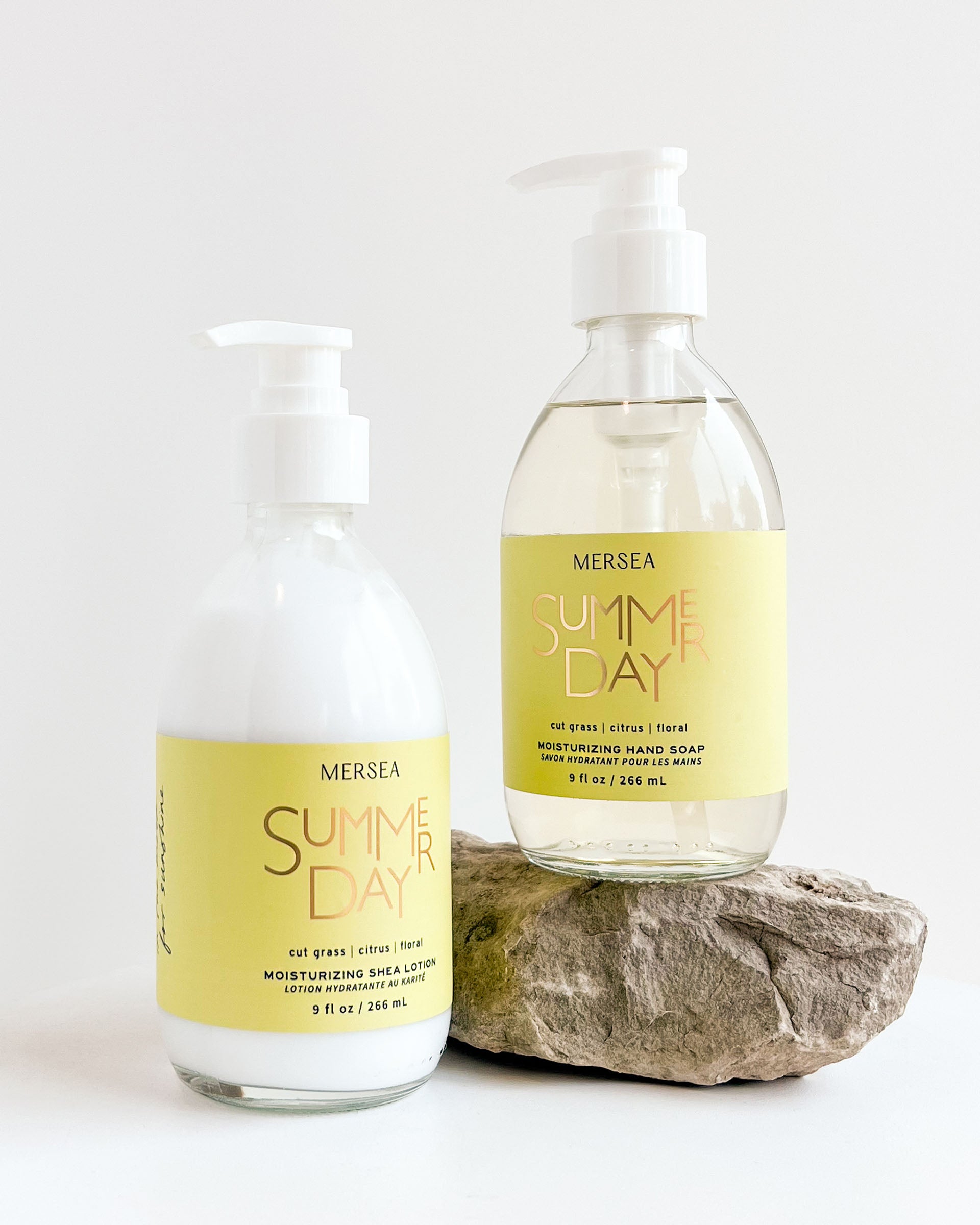 mersea summer day liquid hand soap and shea lotion