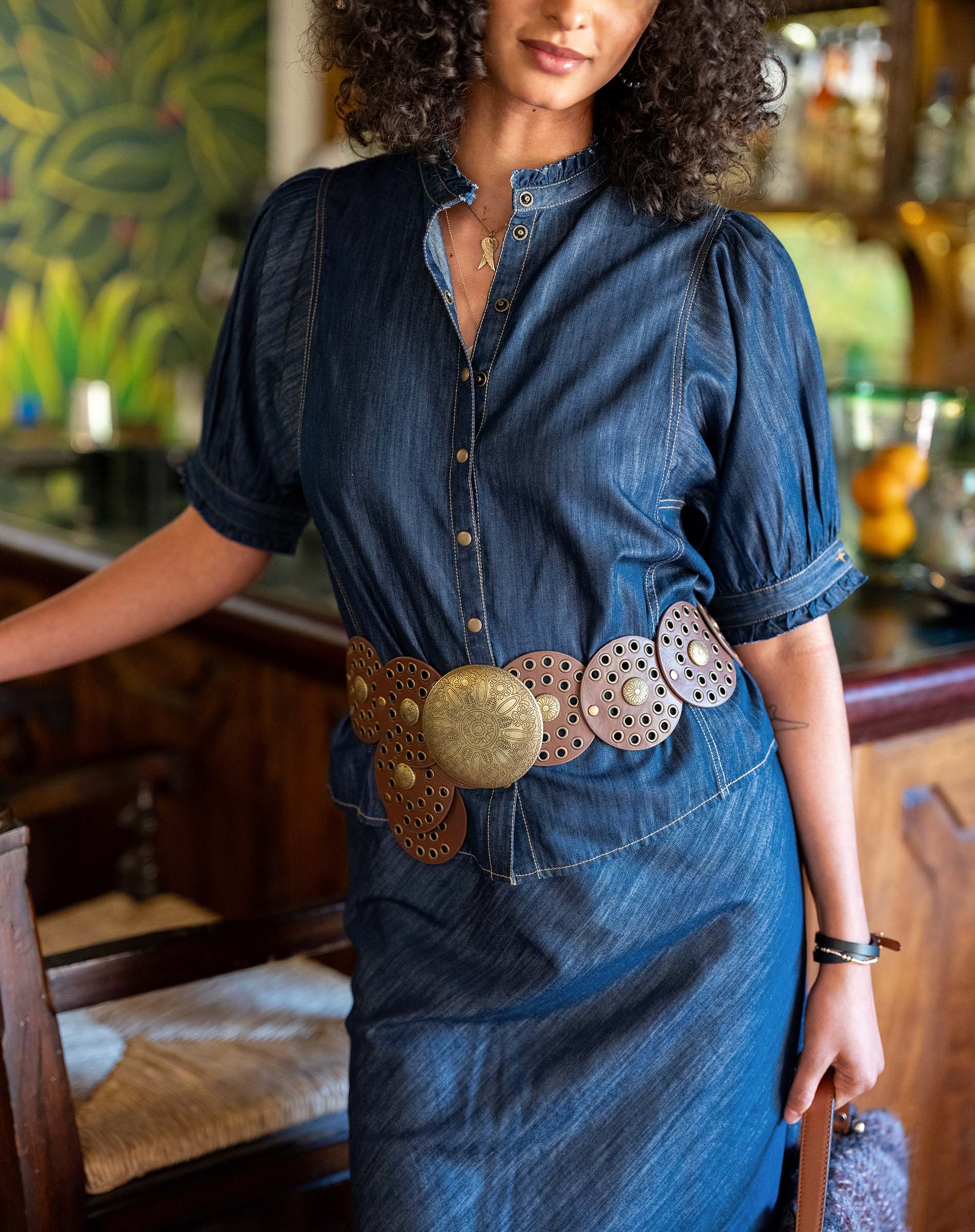 Women's Button Up Short Sleeve Fall Top