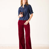 Women's Button Up Short Sleeve Fall Top