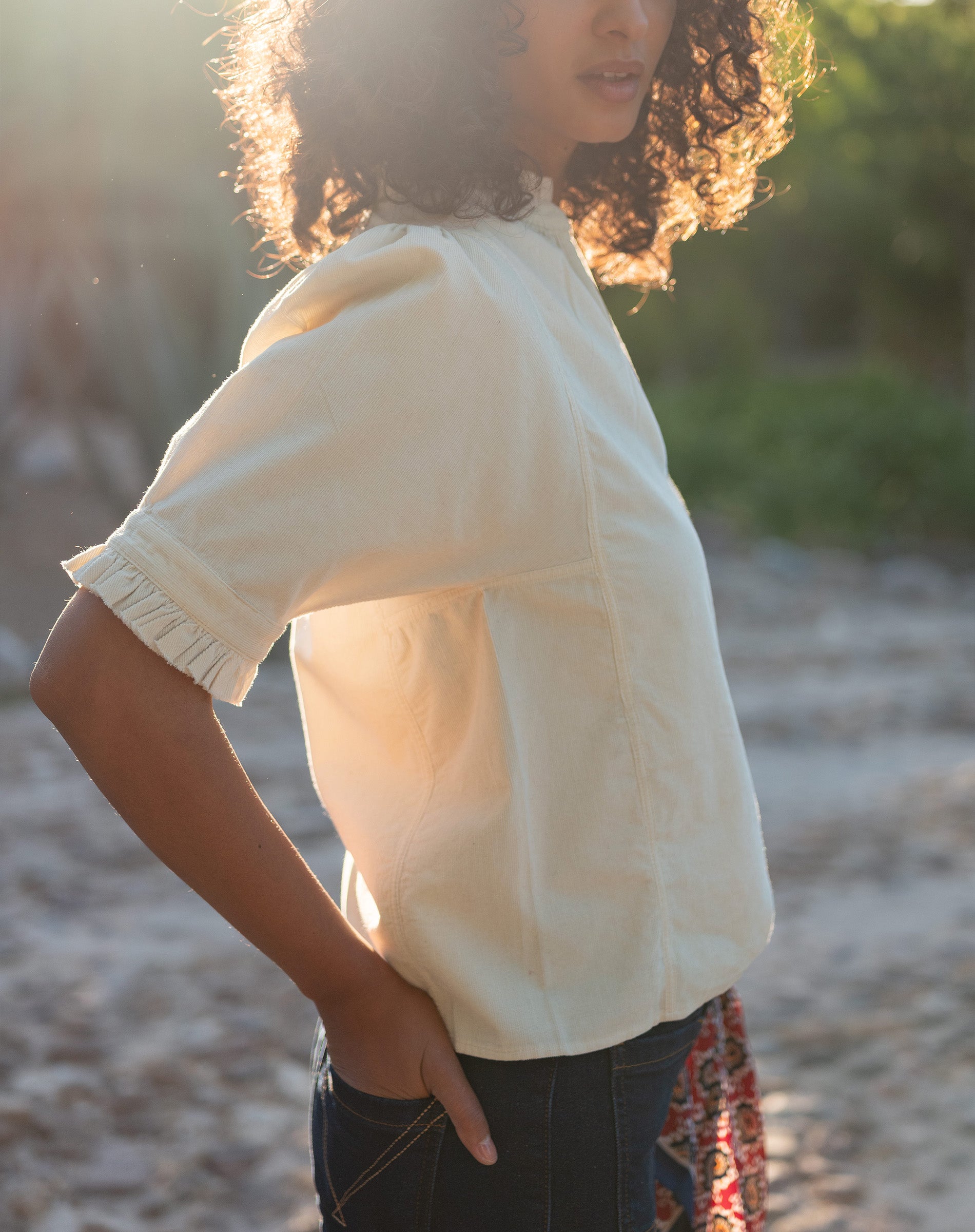 Sweet Clementine V-Neck Top