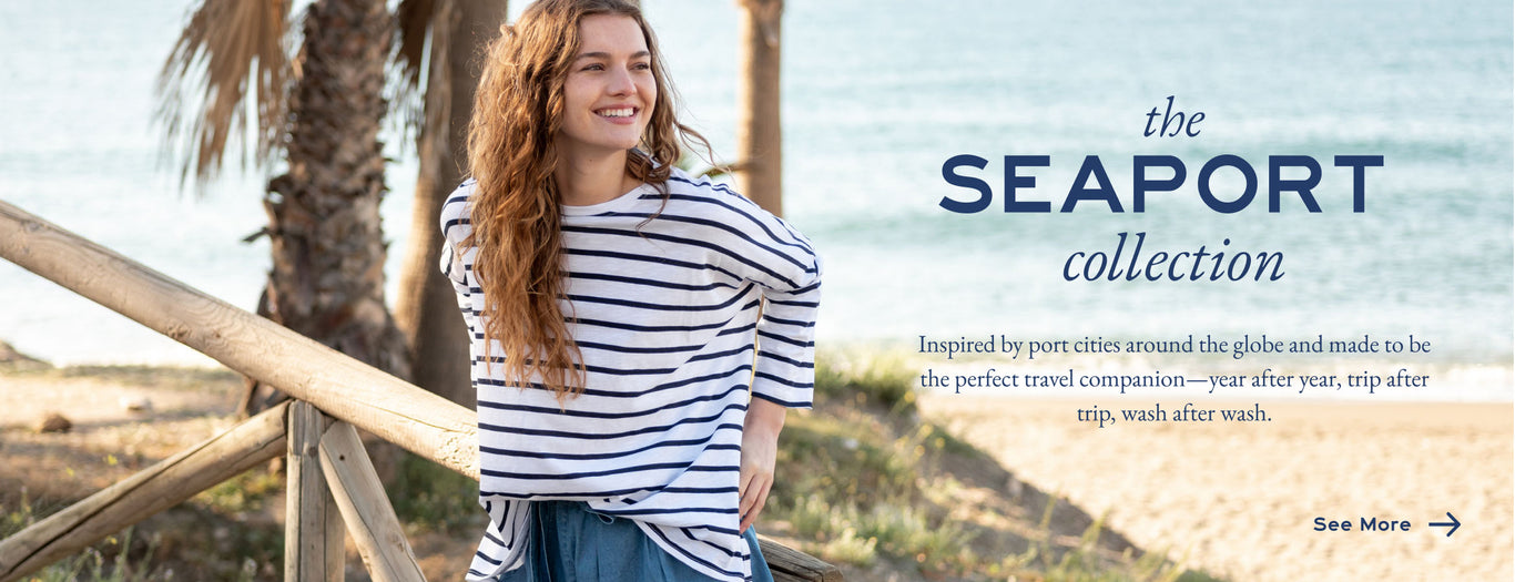 The seaport collection. Inspired by port cities around the globe and made to be the perfect travel companion-year after year, trip after trip, wash after wash. See the seaport collection.