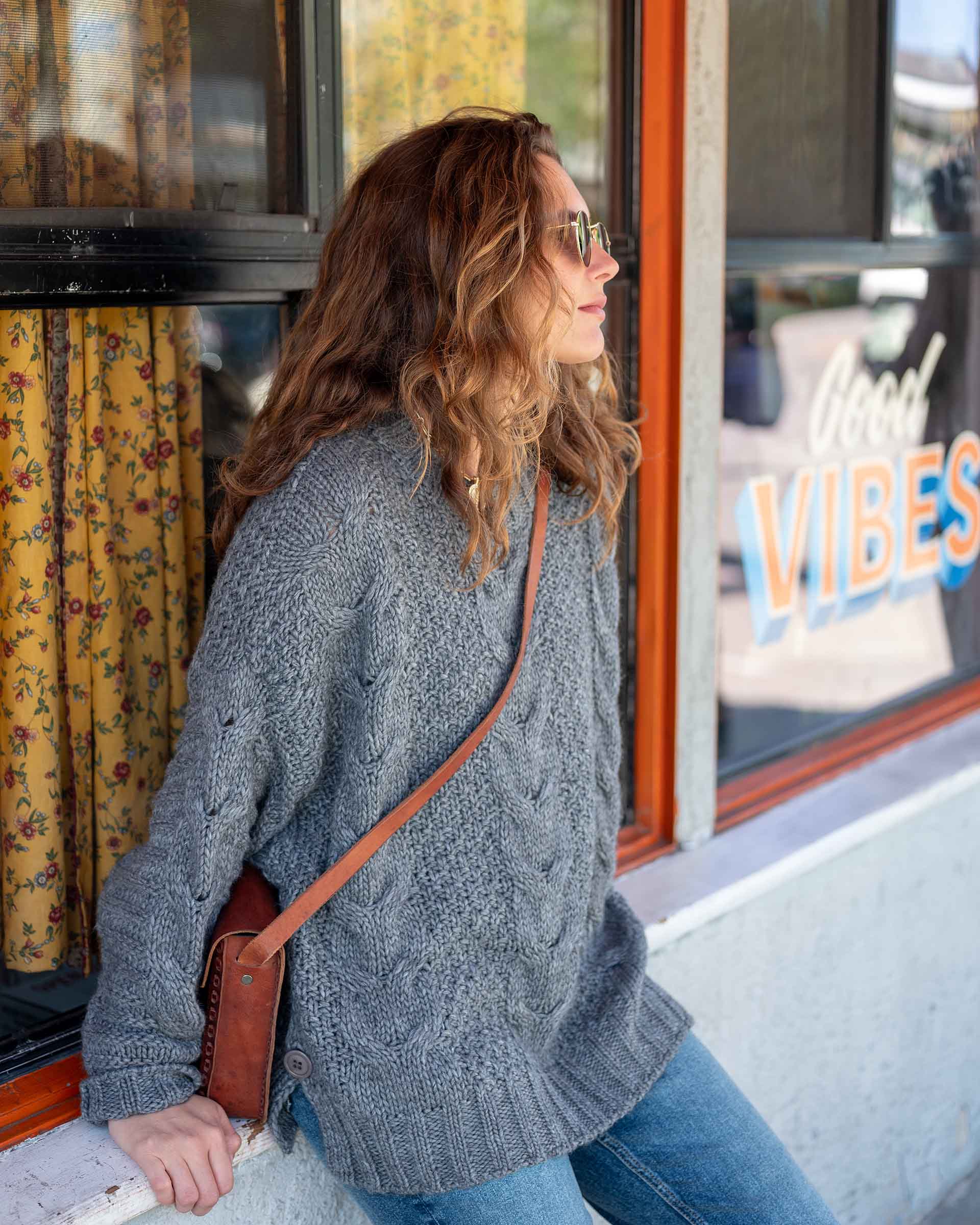 Topanga Cable Crewneck Sweater