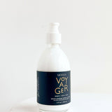 voyager shea lotion laying on a white background