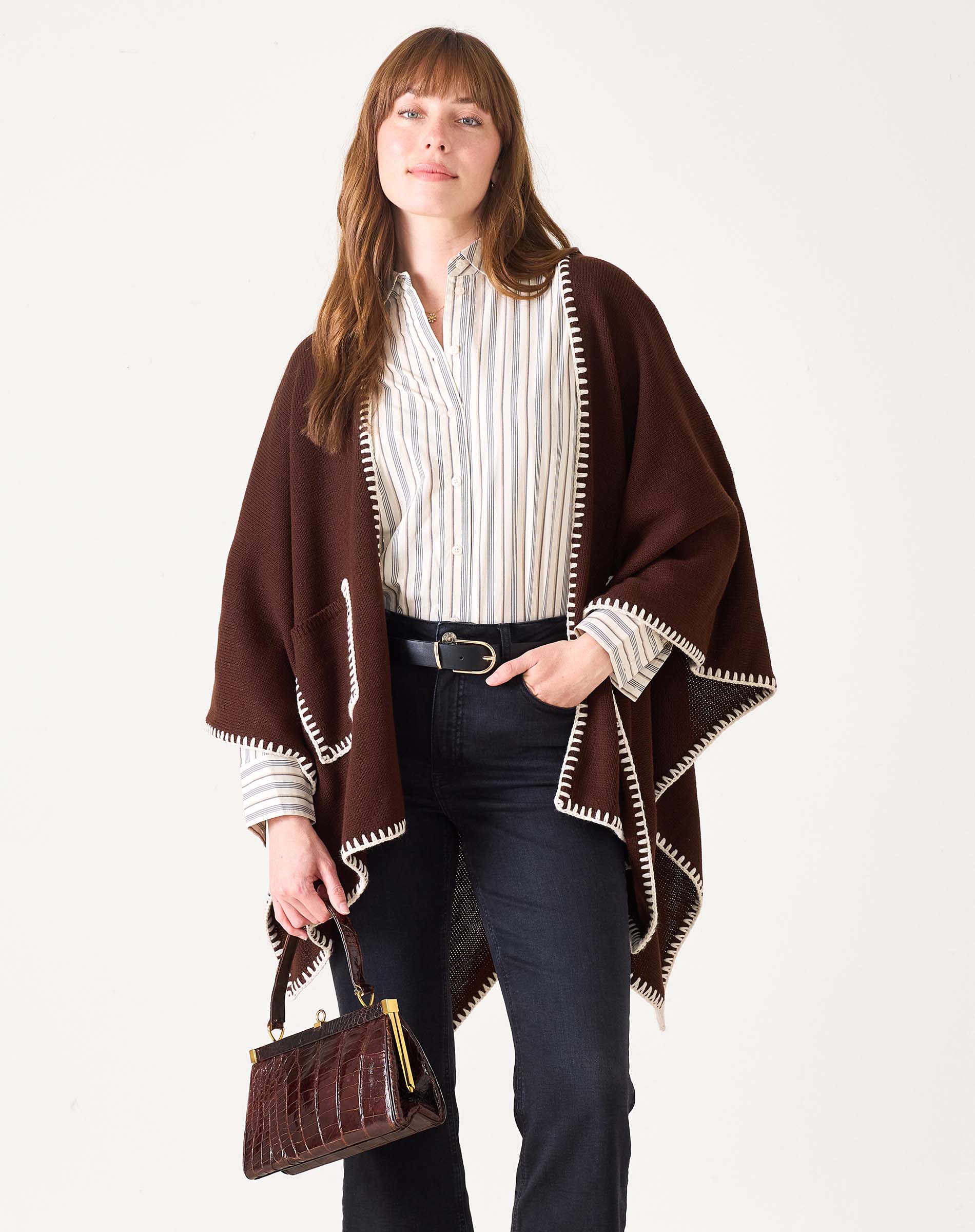 Women's Brown Fall Travel Wrap