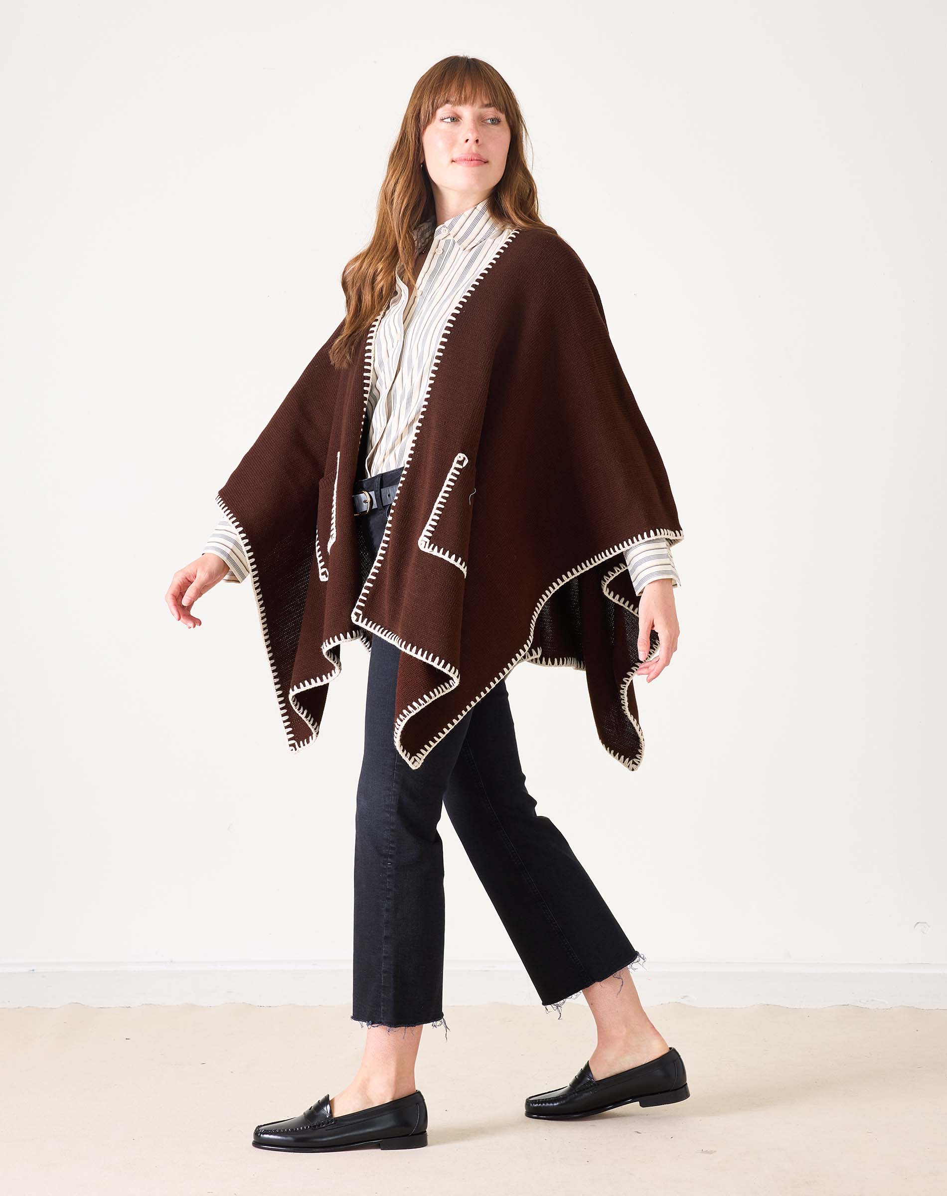 Women's Brown Fall Travel Wrap