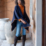 Women's Navy Fall Travel Wrap