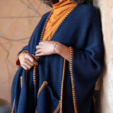 Women's Navy Fall Travel Wrap