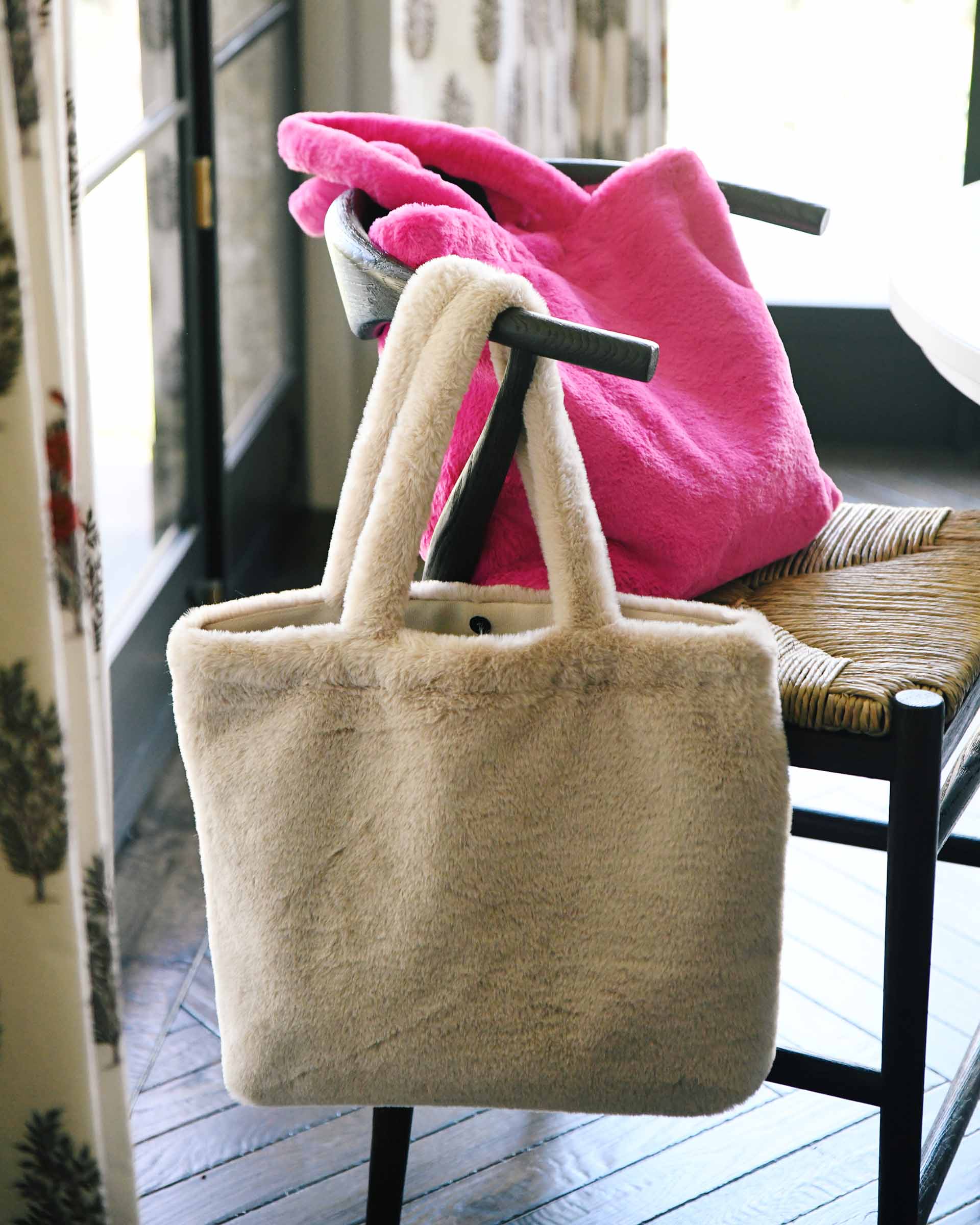 Cozy Cabin Faux Fur Tote