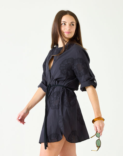 black cover up for dress Mersea Women's Cotton Blossom Tunic in billowing sleeves 【In Stock】【Size XS-3XL】DokiDoki-R Anime traction-low Gender:Female