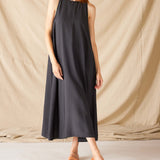 Women's Black Maxi Dress Front View