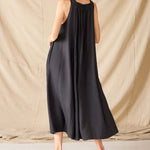 Women's Black Maxi Dress Rear View