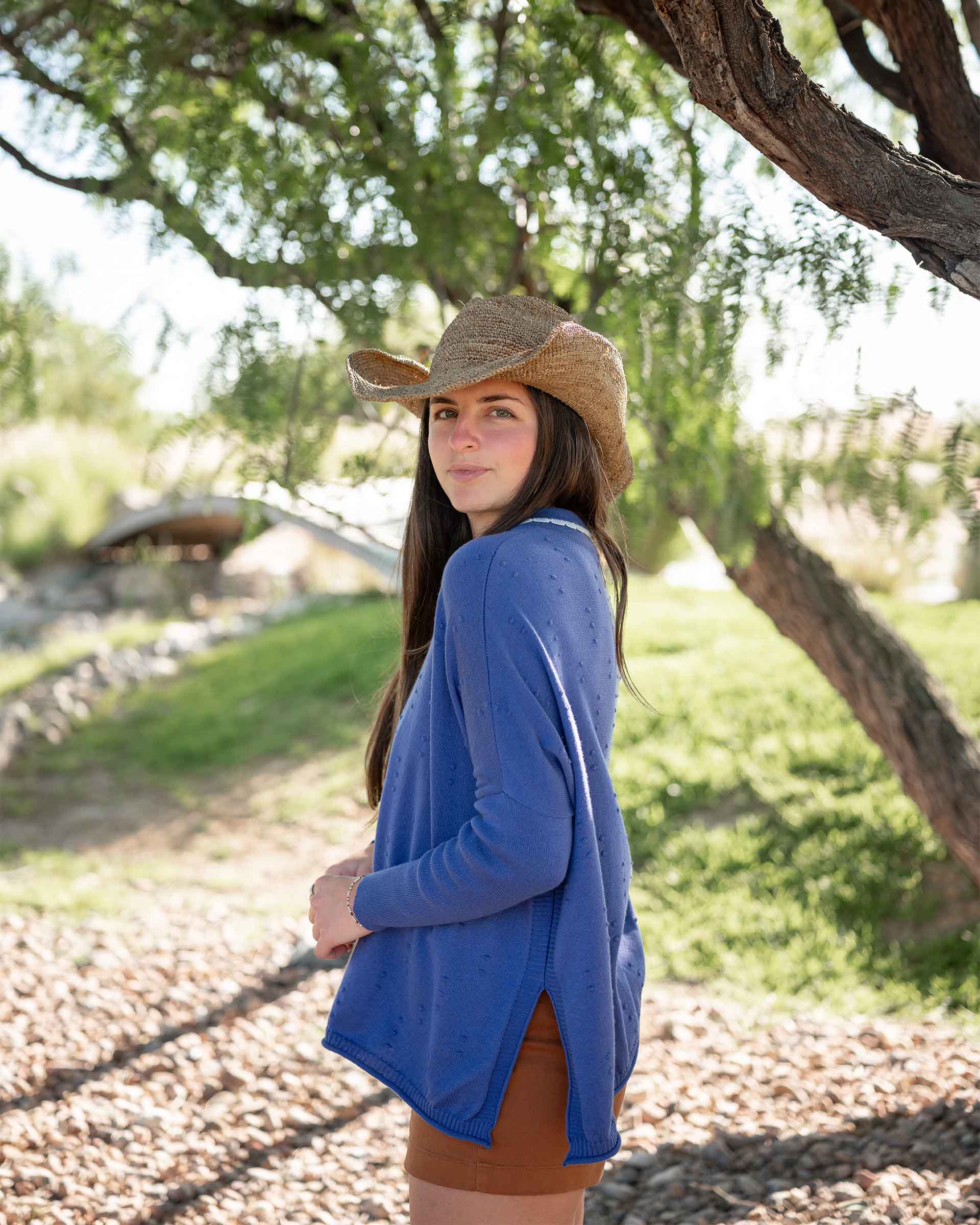 Women's Cotton Polo Oversized Sweater