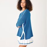 Women's Blue Oversized Crewneck Sweater