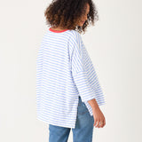 Women's Light Blue Striped One Sized Tee