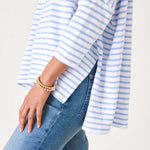 Women's Light Blue Striped One Sized Tee