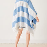 Women's Blue Striped Travel Wrap