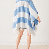 Women's Blue Striped Travel Wrap