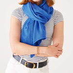 Women's Blue Lightweight Travel Wrap and Scarf