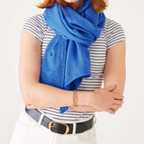 Women's Blue Lightweight Travel Wrap and Scarf