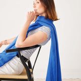 Women's Blue Lightweight Travel Wrap and Scarf