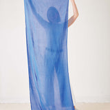 Women's Blue Lightweight Travel Wrap and Scarf