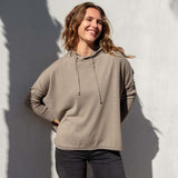 Women's Oversized Hoodie Sweater with Side Slits