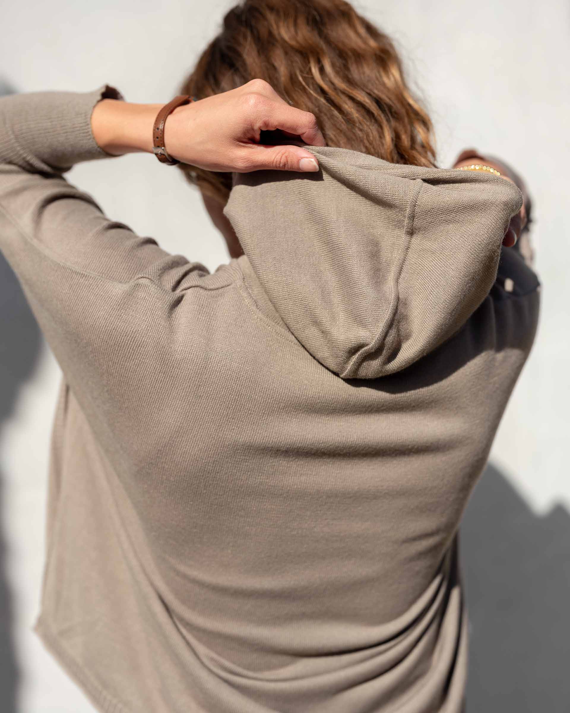 Women's Oversized Hoodie Sweater with Side Slits