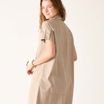 Women's Brown Short Sleeve Mini Dress