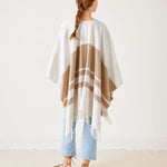 Women's Brown Striped Travel Wrap