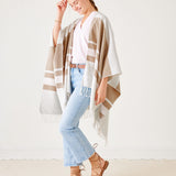 Women's Brown Striped Travel Wrap