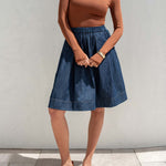 Women's Chambray Skirt Fall Fashion