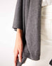 Women's Charcoal Grey Heathered Cashmere Lightweight Travel Wrap Close-up Trim Detail