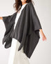 Women's Charcoal Grey Heathered Cashmere Lightweight Travel Wrap Flowing Side View