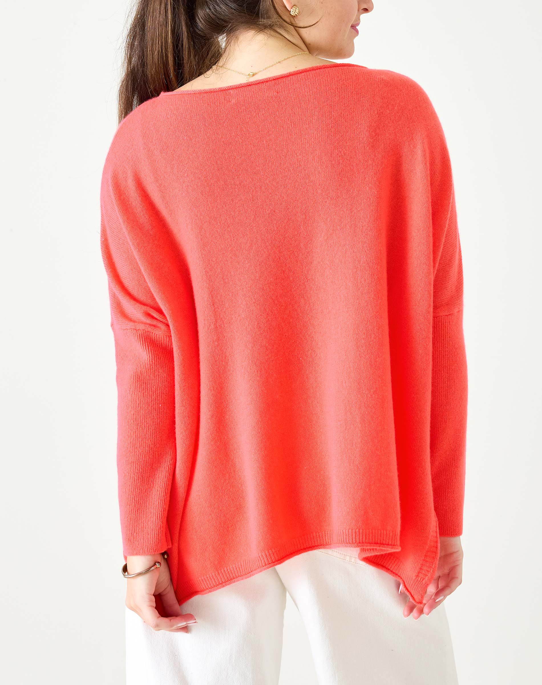 Women's Coral Cashmere One Sized Sweater