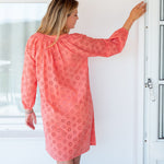 Women's Coral Eyelet Mini Coverup Dress