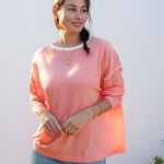 Women's Coral Pink Oversized Pullover