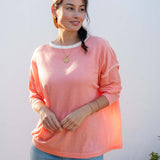Women's Coral Pink Oversized Pullover