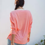 Women's Coral Pink Oversized Pullover