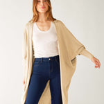 Women's Cream Cashmere Chelsea Travel Kimono Front View 3